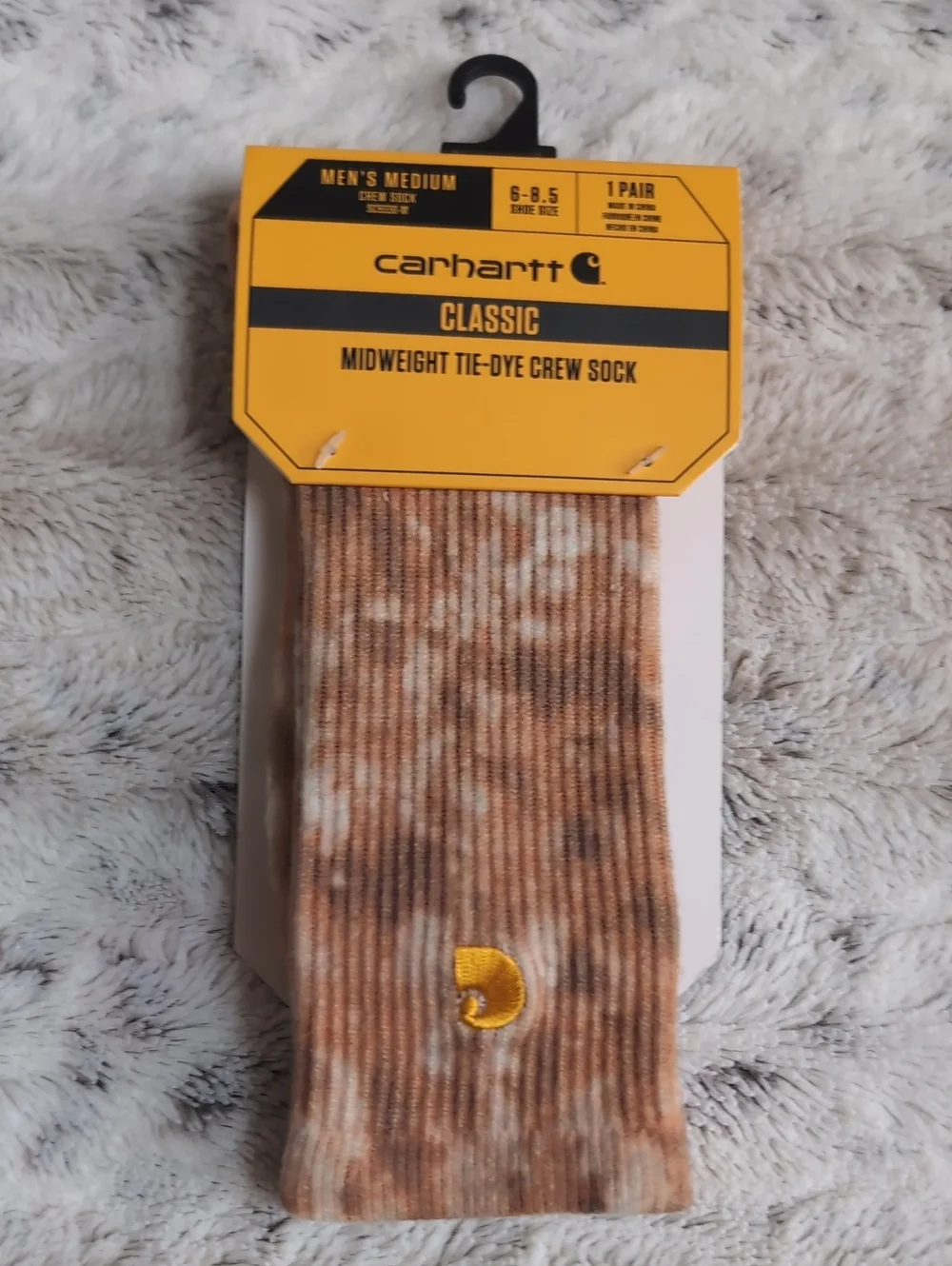 Carhartt Malt Khaki Tie Dye Crew Socks